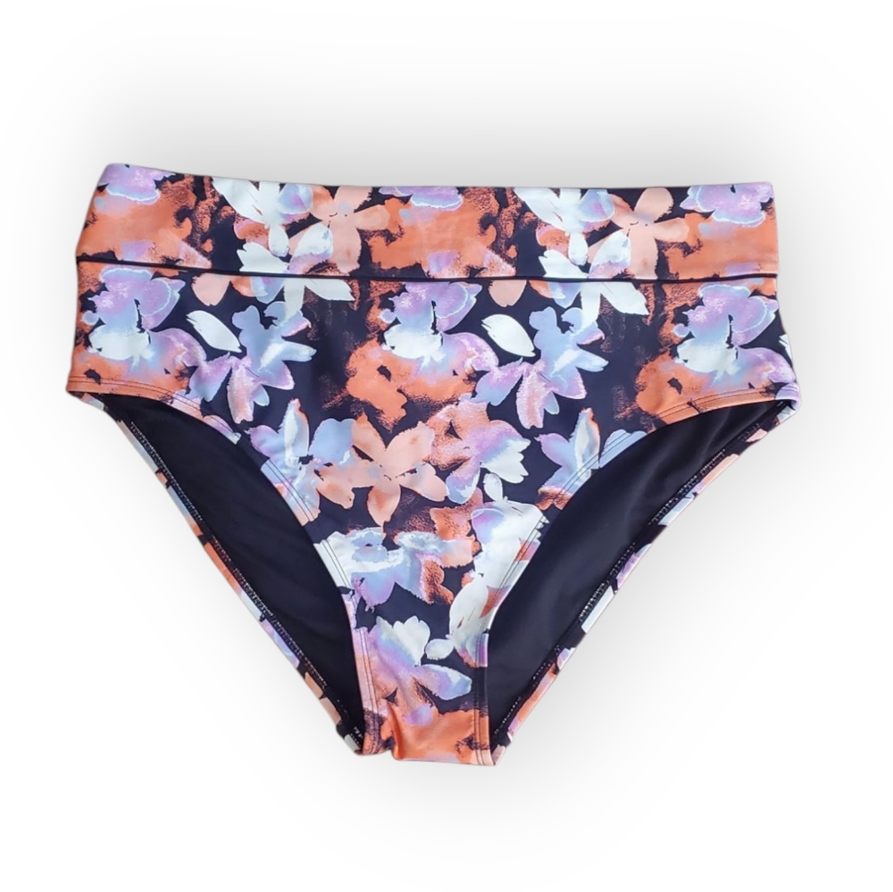 Time and Tru Women’s Watercolor Swim Bottom Size L (12-14)